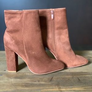Faux Suede Ankle Bootie